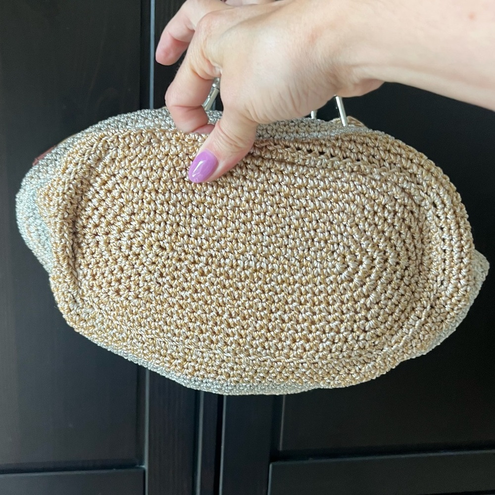 The Sak Indio Crochet Shoulder Bag in the "Sand Stripe" colorway - Picture 10 of 15